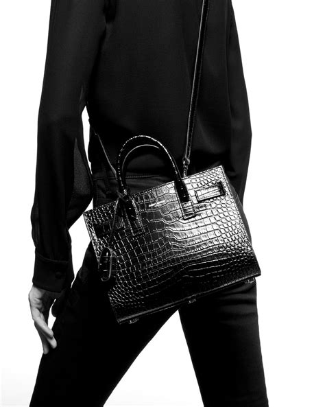 ysl crocodile sac de jour|sac de jour en cuir embossé crocodile .